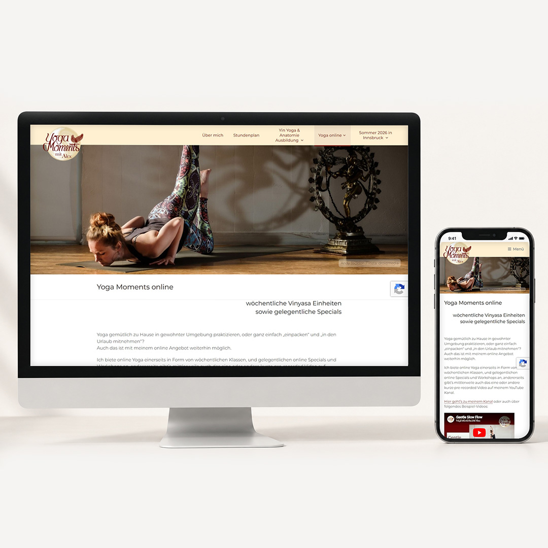 Yoga-moments — Website Design